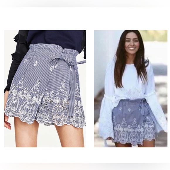 Zara Pants - ZARA Eyelet Wrap Skort
